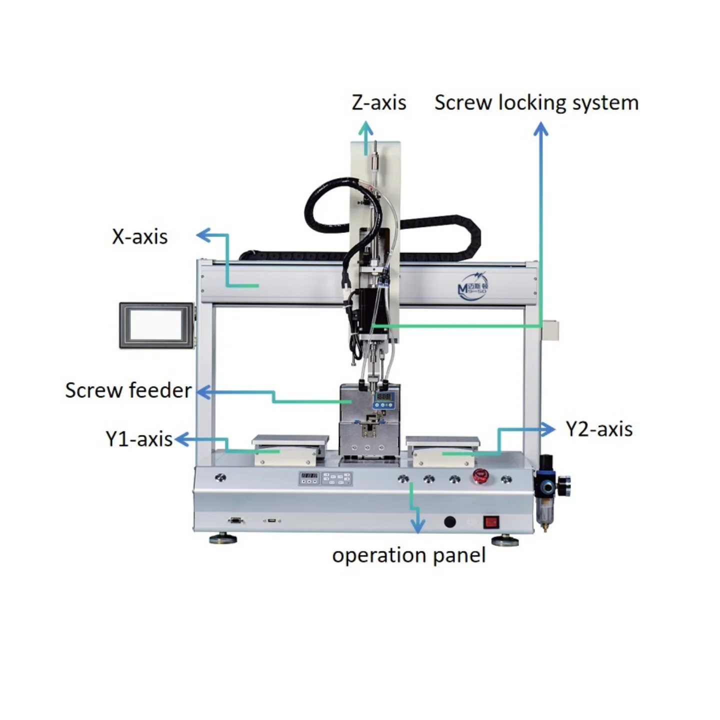 Automatic Screw   Machine Adsorption 3 Axes Circuit Boards PCB Automatic Screw Fastening    Machine/auto Screw Feed