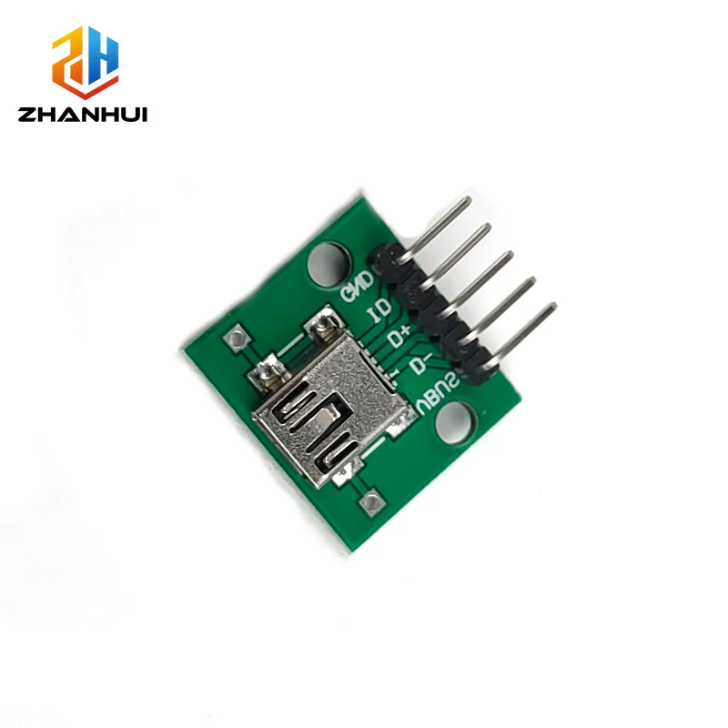5pcs USB 2.0 Micro Mini A Female/Male USB B to 2.54mm Pin Header PCB Breakout Board Converter Adapter