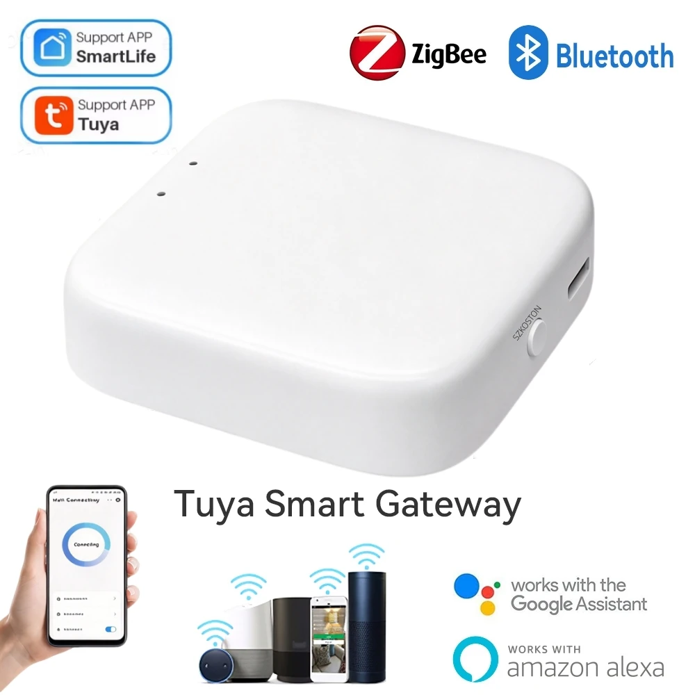 Tuya Smart Multi-mode Hub Bluetooth ZigBee Wireless Gateway Smart Home Devices Bridge Smart Life APP Work With Alexa Google
