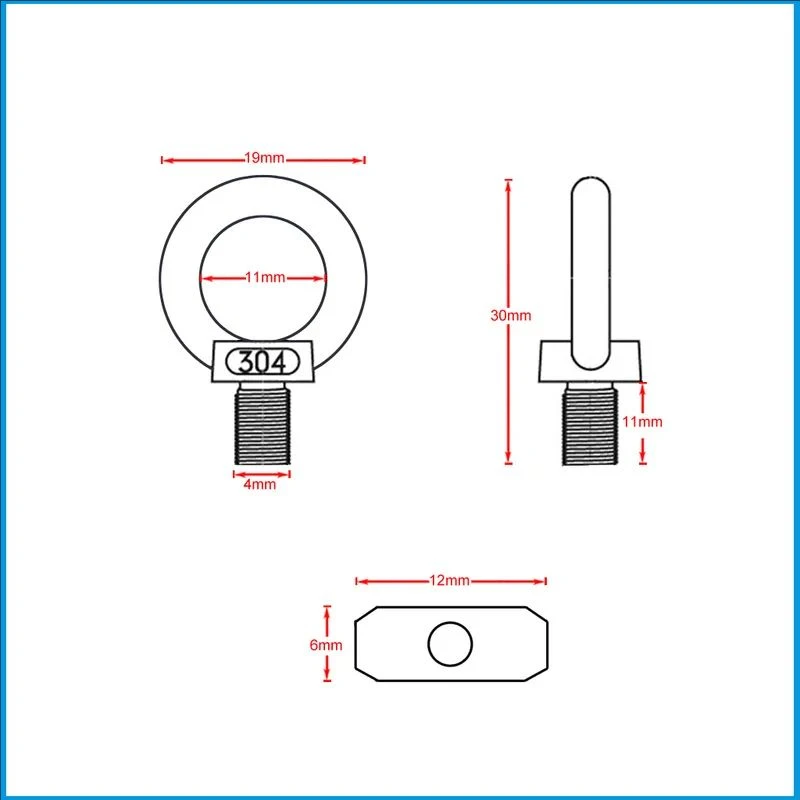 M4 Lifting Eye Nut Fastener Front Tent Stopper Track Mount Tie Down Eyelet Rail Track Screws Boat RV Caravan Camper Awning - view 2