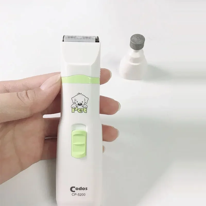 2 In 1 Pet Dog Cat Hair Trimmer Paw Nail Grinder Grooming Clippers Nail Cutter Hair Cutting Machine With Ceramic Blade CP-5200 - view 3