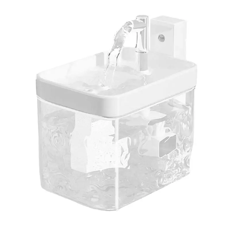 A84E-Automatic Circulation Drinking Water Dispenser Unplugged Wireless Induction Fountain 1.5L Large Pet Water Fountain C