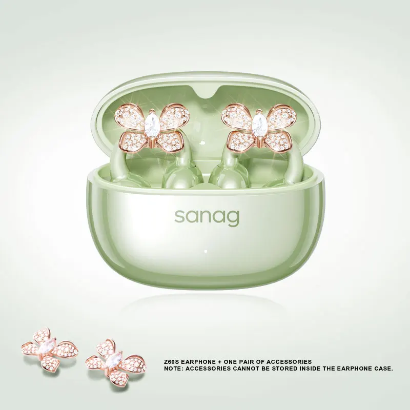 Sanag Z60S Oorclip op OWS-oortelefoon HiFi-geluid Open oordopjes Audífonos Bluetooth draadloze hoofdtelefoon Flash-verkoop Headsed