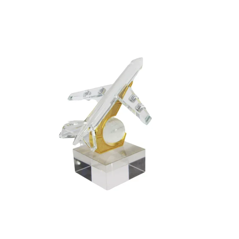 

Nordic creative home transparent crystal glass aircraft decoration ornament modern simple model room wine cabinet decoration