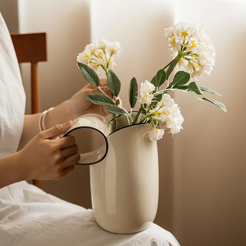 

Vase High Appearance Level of Nordic Simple Creative Personality Ceramic Flower Pot Porch Ornaments Arts and Crafts