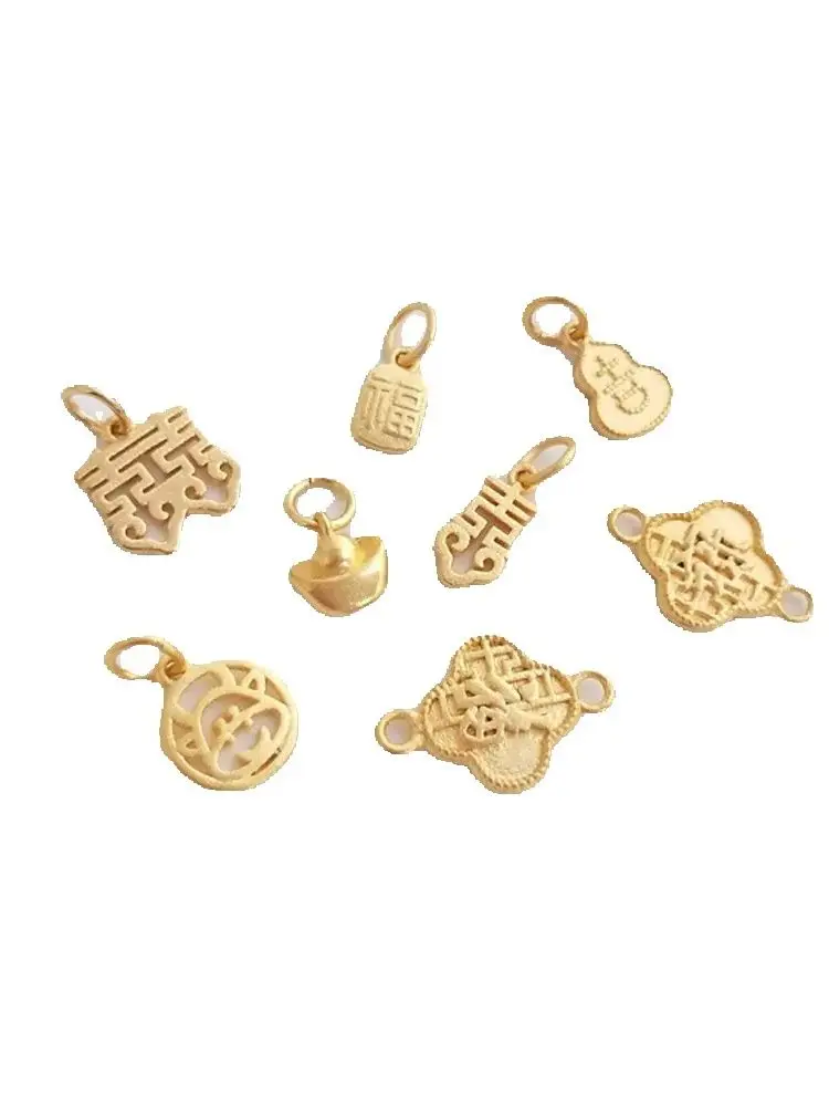 Vietnam Sha Jin Qiang Xiao Fu brand Xi word Double xi Yuan bao pendant double hanging Fu Lu pendant DIY hand hanging ornaments