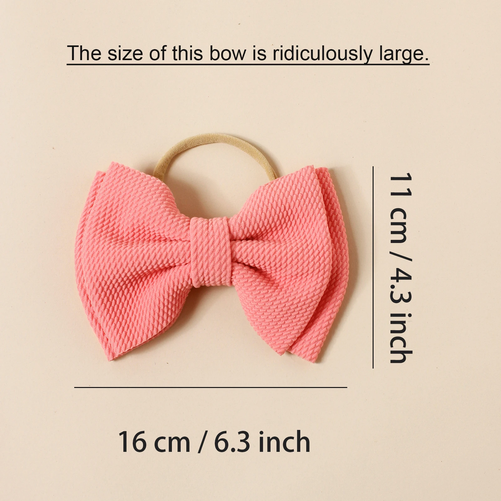 3pcs Seersucker Dual Layers Bow Headband Girls Party Photograph Large Bow Hair Accessories