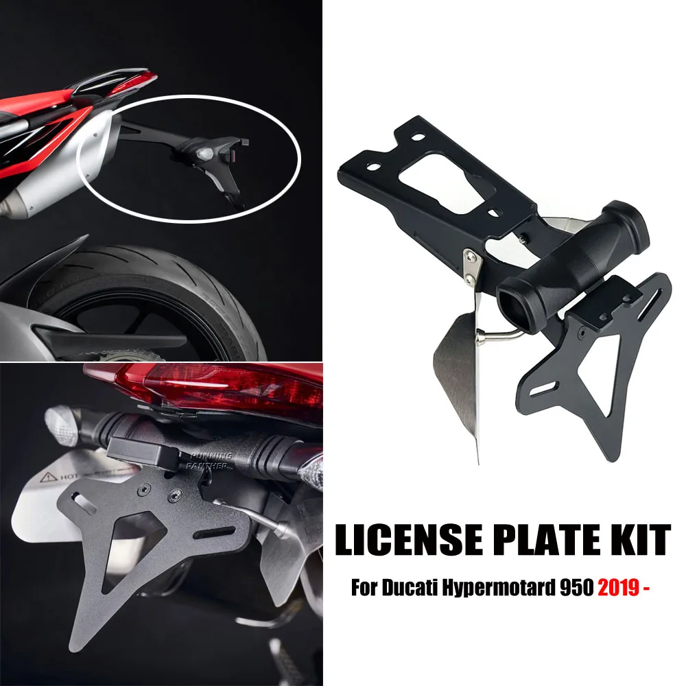 

For Ducati Hypermotard 950 2019-UP Motorcycle Accessories Rear Short Tail Stock License Plate Holder Tailstock Frame Bracket Kit