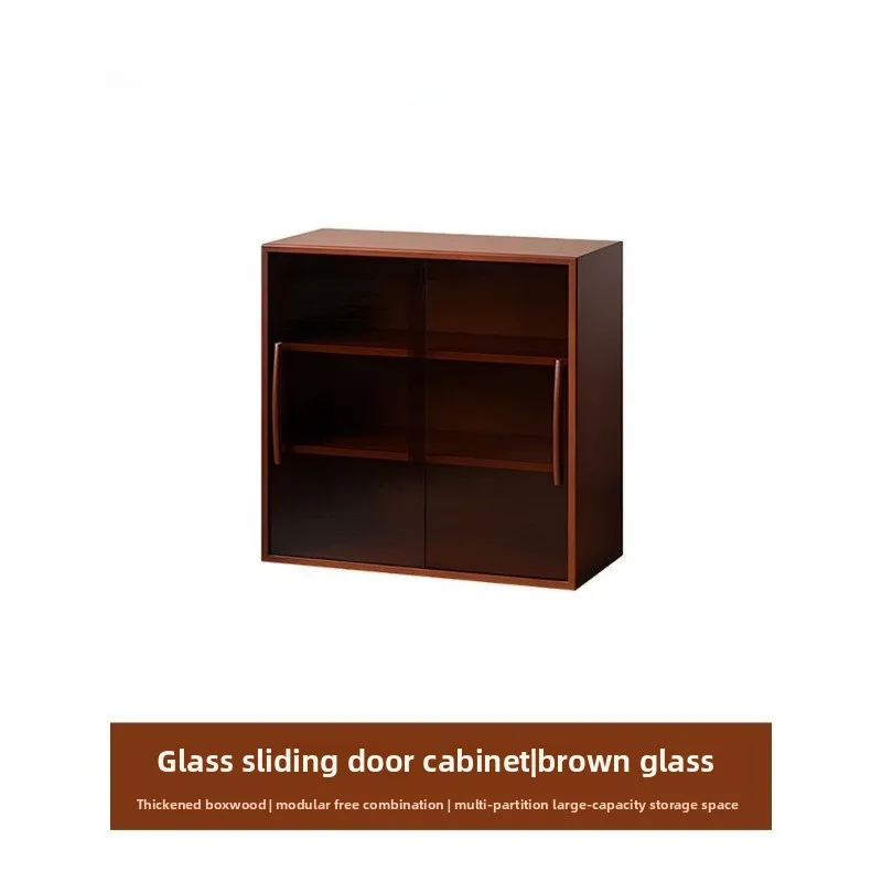 Medieval solid wood chest combination module, TV cabinet, designer living room storage bookcase