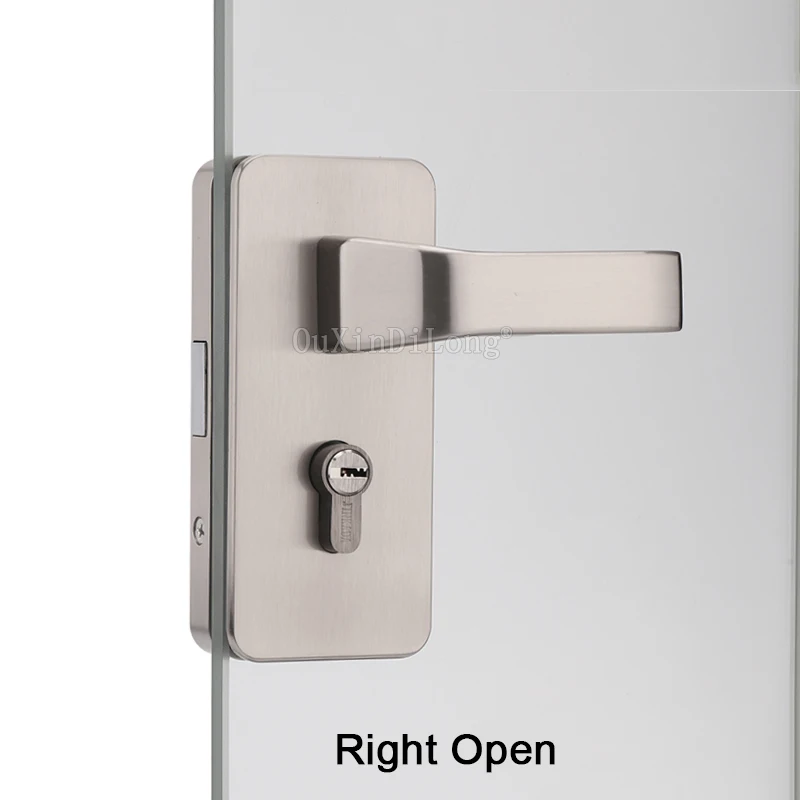 Brand New 1PCS Zinc Alloy Glass Single Door Handle Lock Glass Partition Door Locks with Handle with Keys for 8-12mm Glass