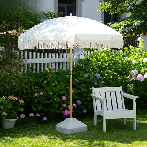 야외 정원 파라솔, 정원 발코니, 유럽 태슬, 태양 휴가, 바람 접이식 해변 자외선 차단 우산