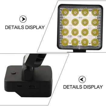 適用於 PARKSIDE X20V PAP20A1 PAP20A3 的 18V 電池照明 LED 泛光燈/聚光燈的無線 LED 工作燈/手電筒 6 最佳銷售 x20v - №5