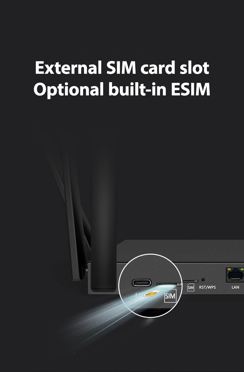 AC1200 5G Wifi Router Mobile Hotspot LTE Wireless Modem with Sim Card Slot 5G CPE Router