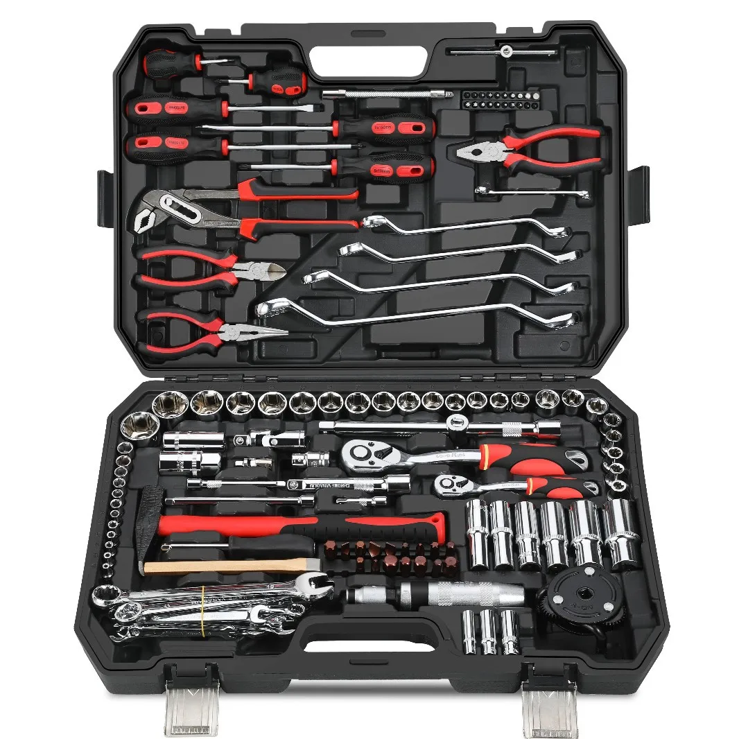 

Подходит для набора инструментов GOODKING, 131 шт., гаечный ключ с цветком сливы, длинный рукав, комбинация мух с молотком