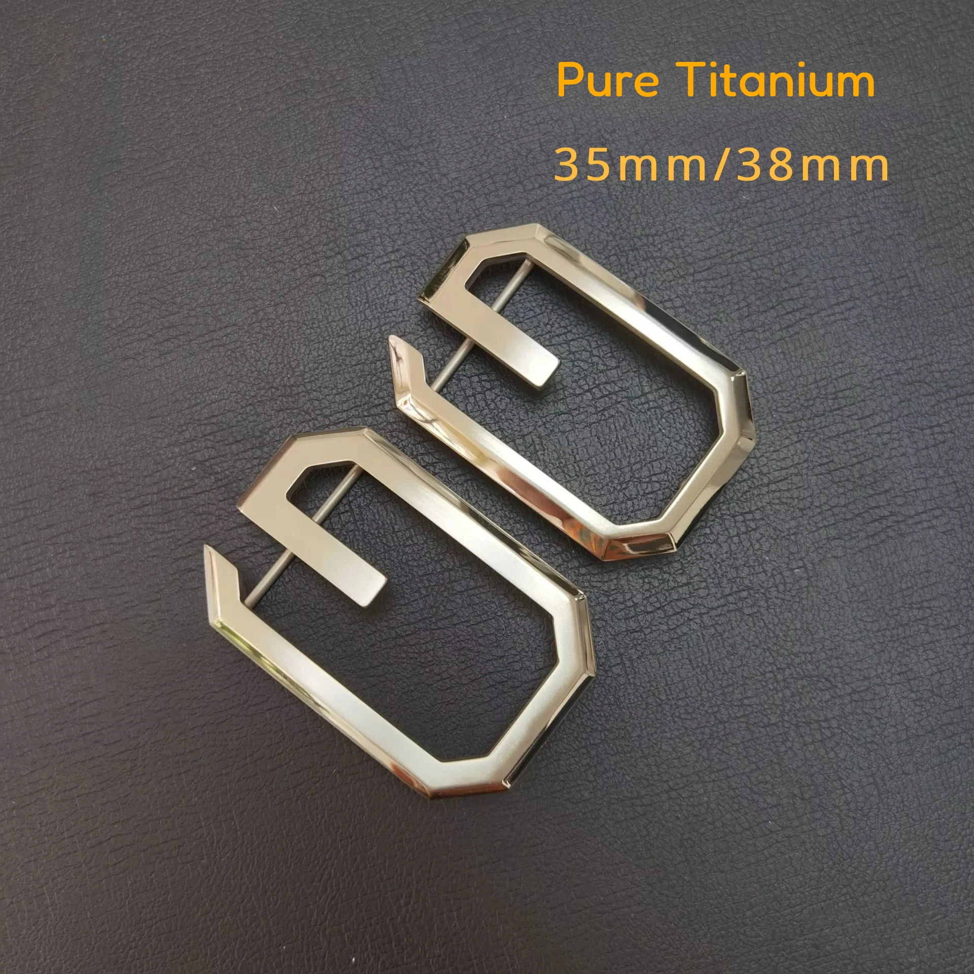 

Fashion Pure Titanium Belt Buckle for Unisex Men Women 35mm / 38mm Smooth Non-Allergic Large G Letter Buckle NO Rust Belt Buckle