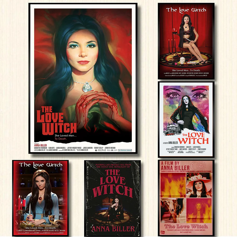 Classic Horror Romantic Movie The Love Witch Retro Anna Biller Cult Film Poster Wall Art Pictures Canvas Painting Home Decor