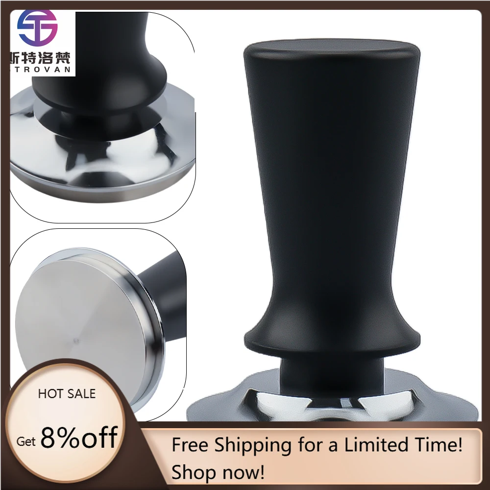 

STLF WJW Coffee Accessories 51/53/58mm Stainless Steel Espresso Coffee Tamper Spring Pressure Coffee Tamper