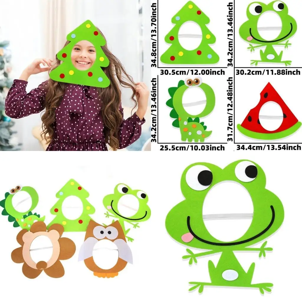

R1WE Lovely Animal Mask Headgear For Children Party Supply Cosplay School Event Mask