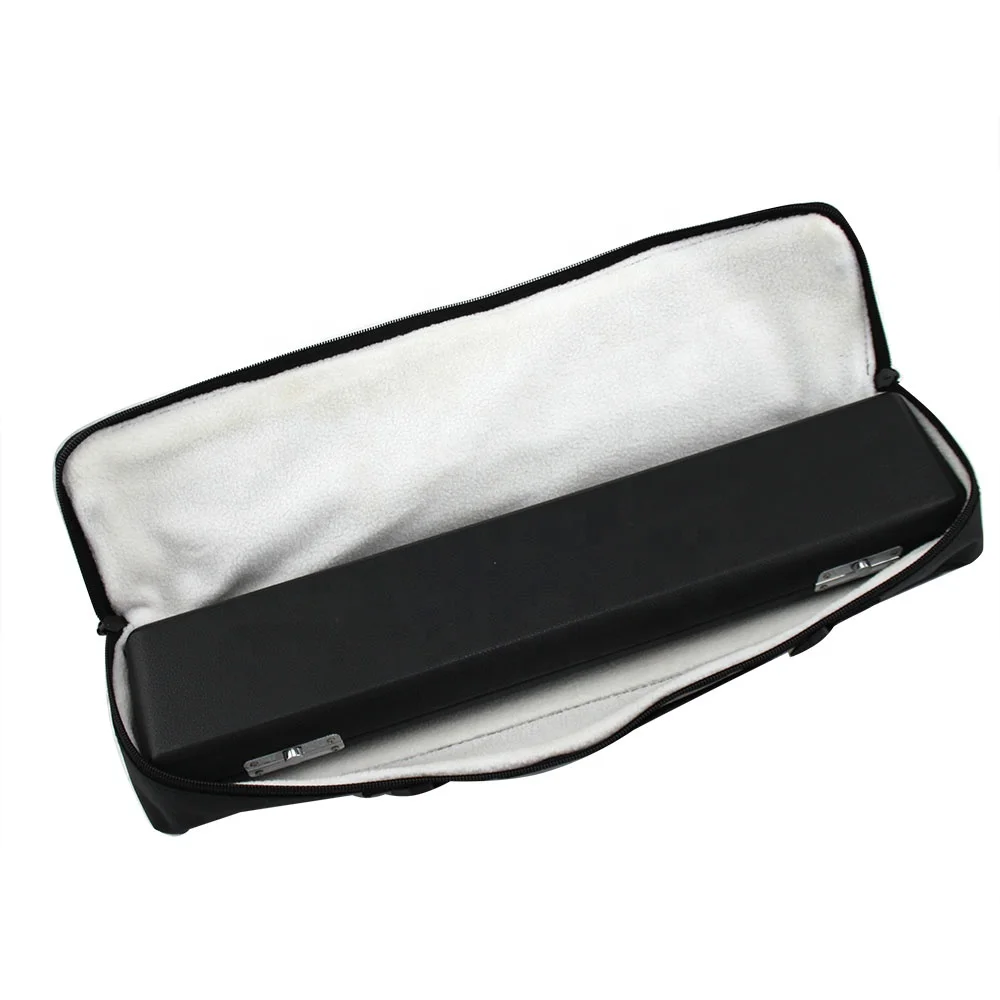 Professional Musical Instrument High Grade 17 Open Hole Silver Plated Body Gold Plated Key Flute