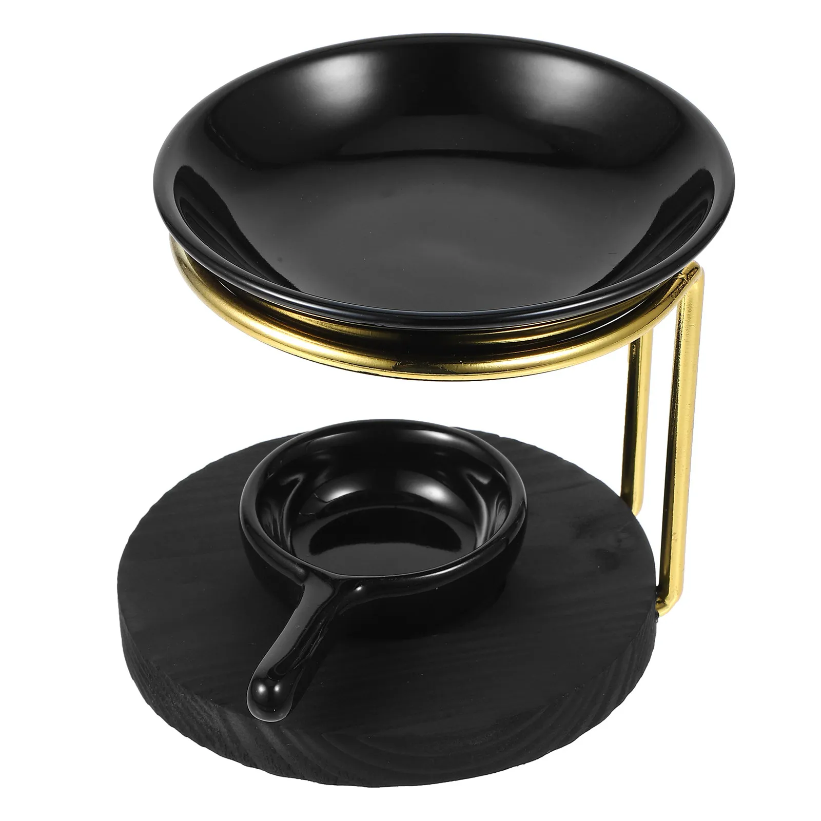 

Ceramic Essential Oil Burner Tealight Holder Wood Design Aroma Diffuser Wax Melt Burner Porcelain Tea Light Holder