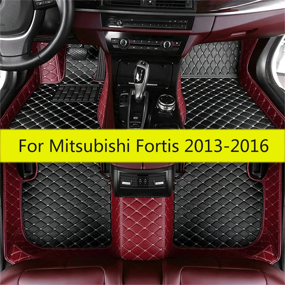 Custom Carpets For Mitsubishi Fortis 2016 2015 2014 2013 Auto Interiors Accessories Styling Leather Front And Rear Foot Rugs