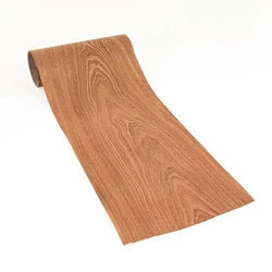27*250cm Natural Flat Cut Sapele Veneer Sheets for DIY, Guitar, Stereo Speakers, Cabinets, WoodCrafts, Red Wood Veneer Roll