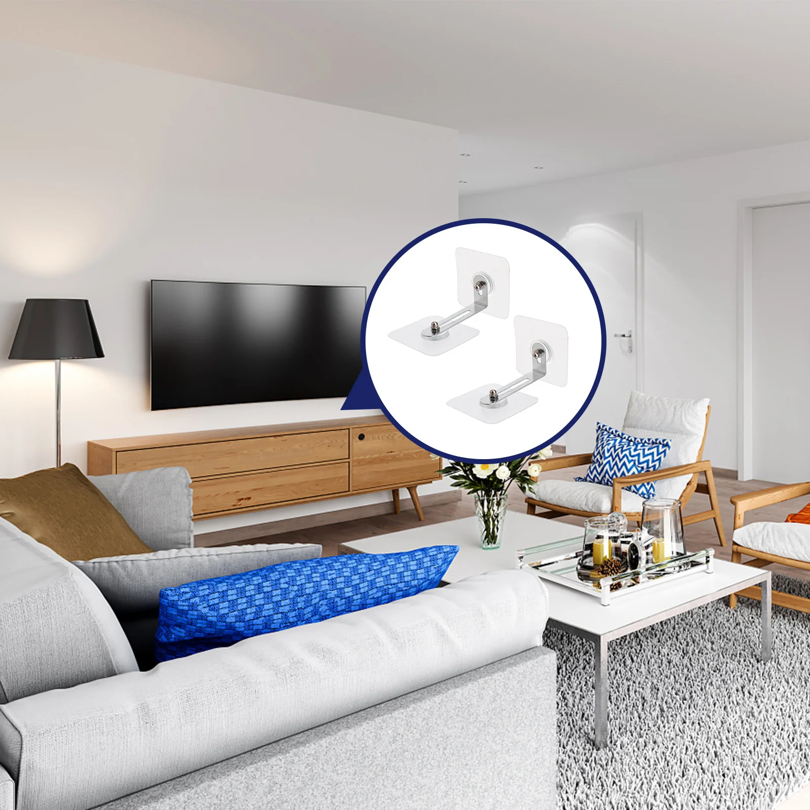 

2Sets Anti-Tip Furniture Anchors Punch-Free Safety Protector for Cabinets Drawers Wardrobe Prevent Tipping Secure Wall-Mounted