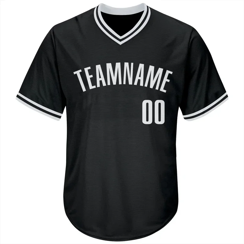 Custom Black Baseball Jersey Men and Women Section Shirt 3D Printed Shirt Casual Team Shirts Hip Hop Unisex Tops