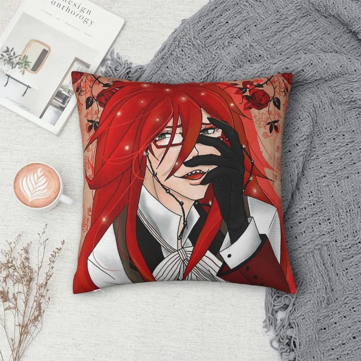 Adventure Anime Black Butler Square Pillowcase Pillow Cover Cushion Zip Decorative Comfort Throw Pillow for Home Sofa - view 5