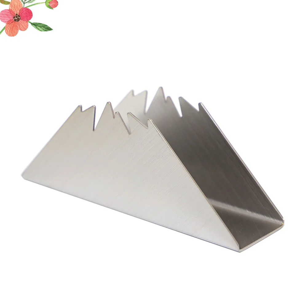 

Silver Stainless Steel Triangle Paper Towel Rack Vertical Holder for Dining Table Kitchen Counter Wearable Drop Resistant Eco