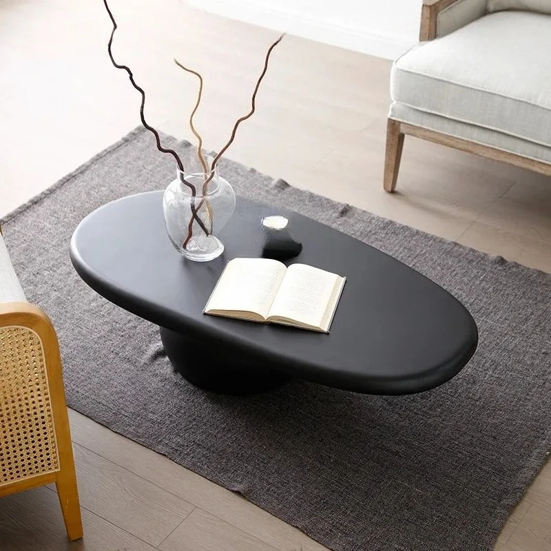 Постмодернистский бесшумный ветер черный, чайный столик неправильной формы, гостиная, проживание в семье, журнальный столик