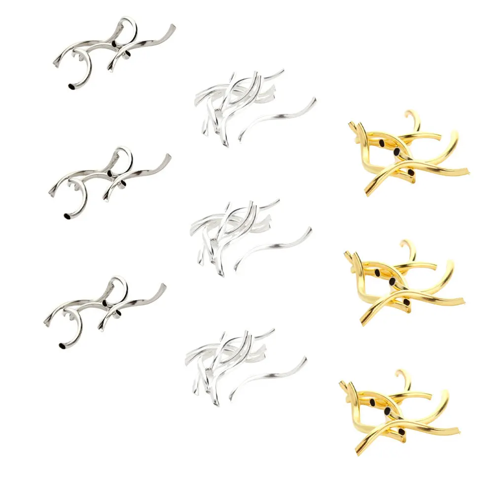 

150Pcs S Shape Bent Tube Bracelet Charms Hollow Thread Copper DIY Jewelry Making Accessories Necklace Bracelet Gift Craft