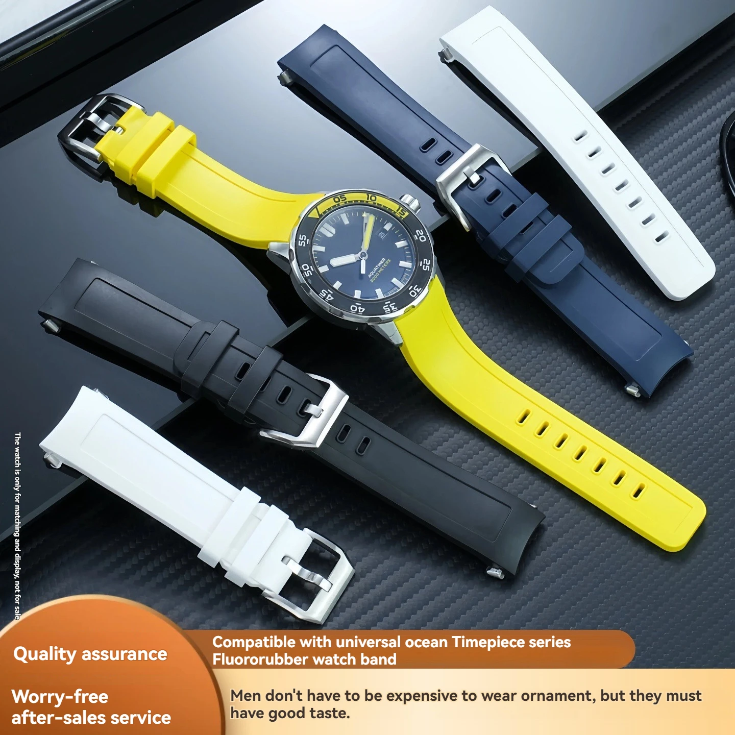 

Оригинальный быстросъемный резиновый ремешок для часов IWC Aquatimer IW356802 IW376705 | Ремешок с изогнутым концом 22 мм | Прочный браслет