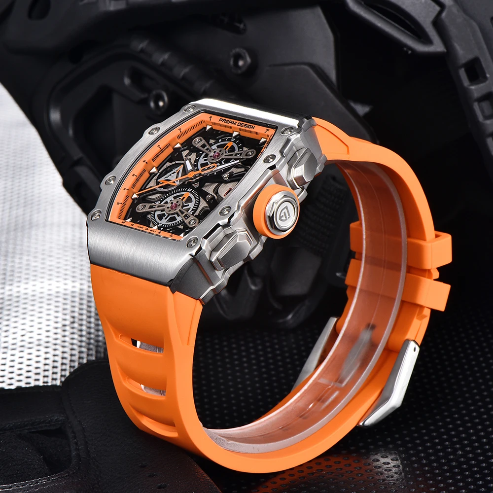 جديد PAGANI تصميم ساعة كوارتز رياضية 40 مللي متر برميل الجوف ساعة الموضة الفاخرة 40 مللي متر مضيئة الياقوت مقاوم للماء الساعات للرجل #2