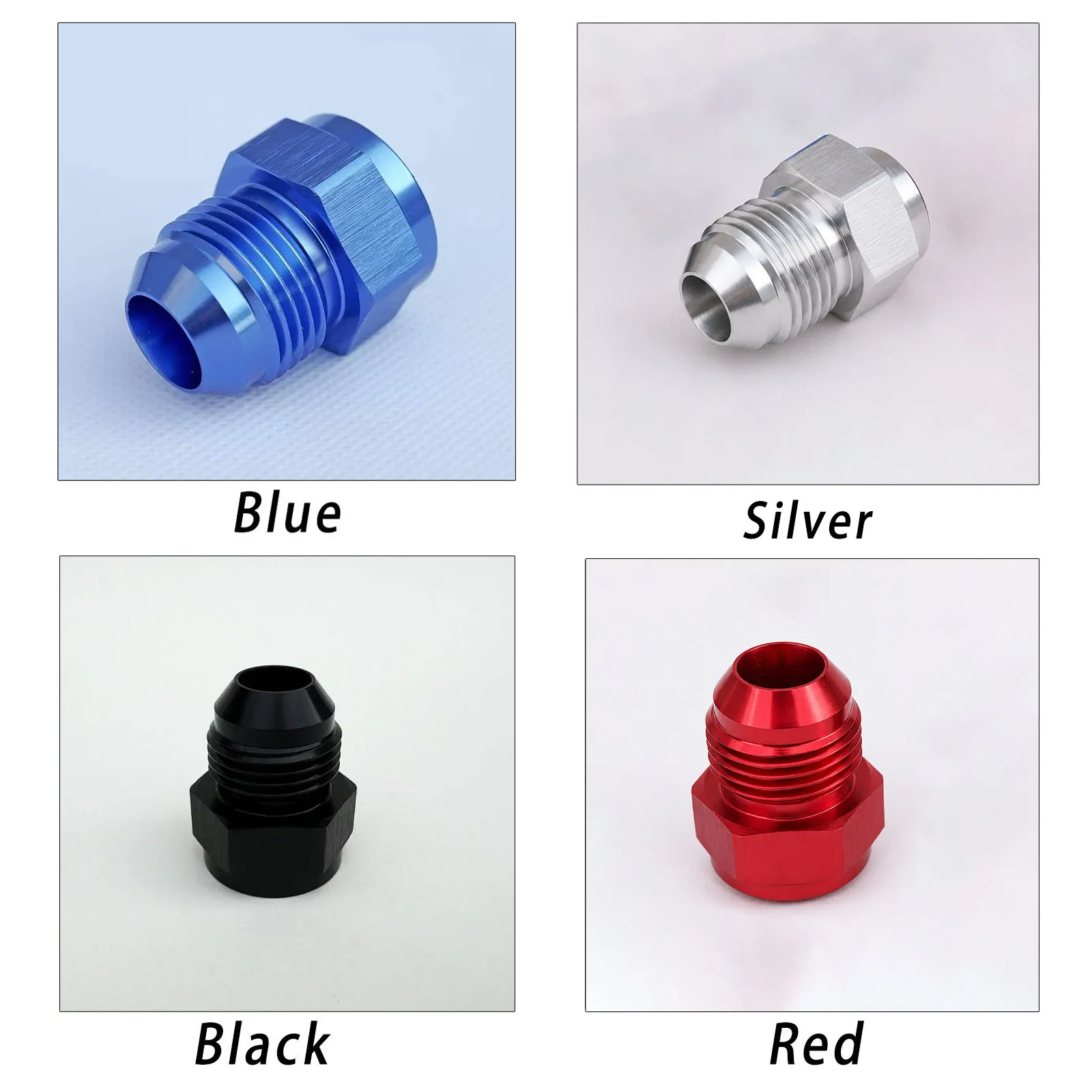 Car modification brake oil pipe oil pipe AN3 AN4 AN6 AN8 AN10 AN12 AN16 aluminum alloy red/blue/black/silver joint plug cap