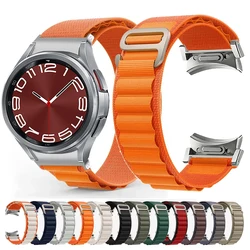 Quick Fit Alpine Nylon Loop Strap For Samsung Galaxy Watch 7 6 Classic 47mm 43mm 44mm 40mm 5 Pro 45mm 4 Classic NO Gaps Bracelet
