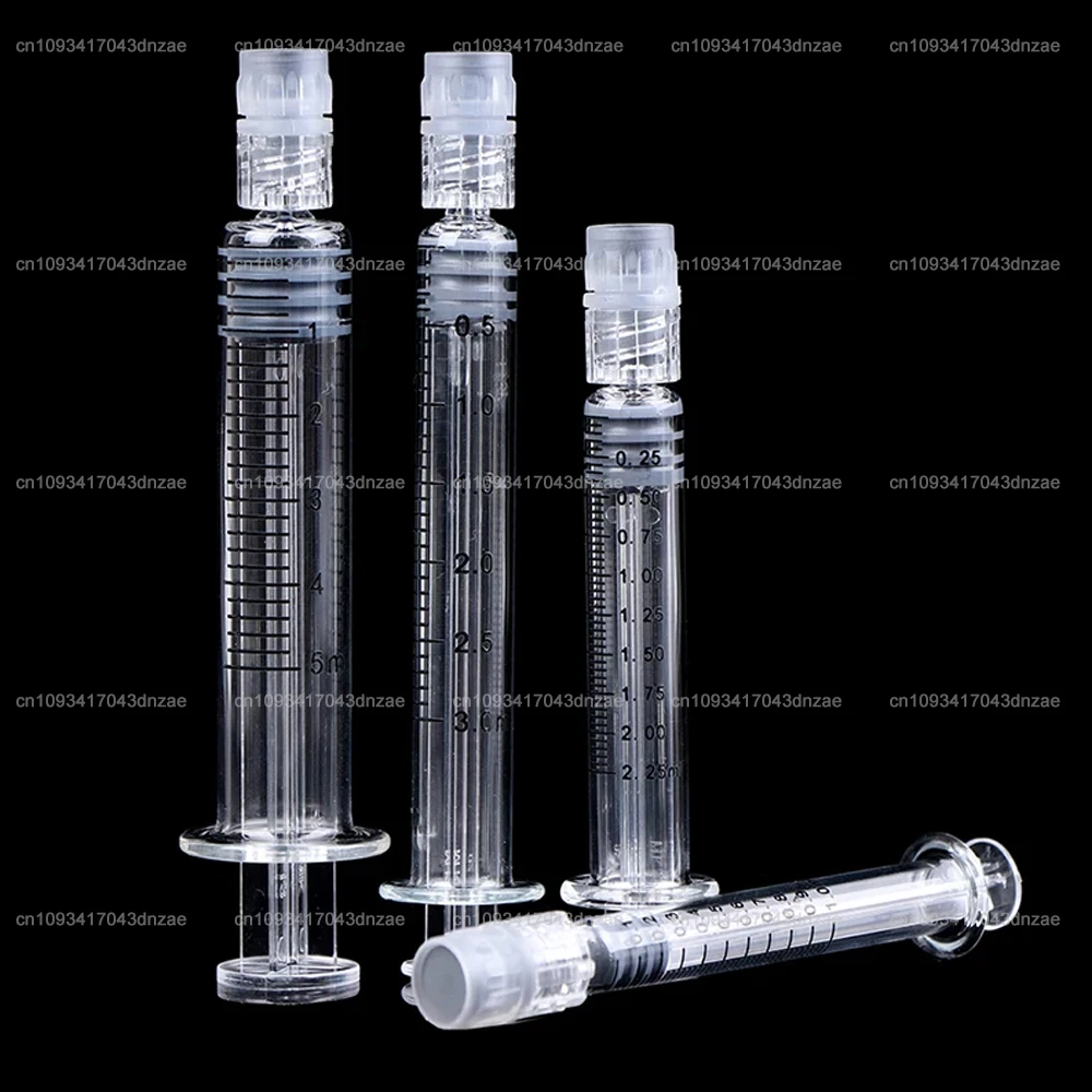 1ml/2.25ml/3ml/5ml Beauty Glass Syringe Luer Lock Syringe Borosilicate Glass Prefillable Syringe Medical Liquid Injector