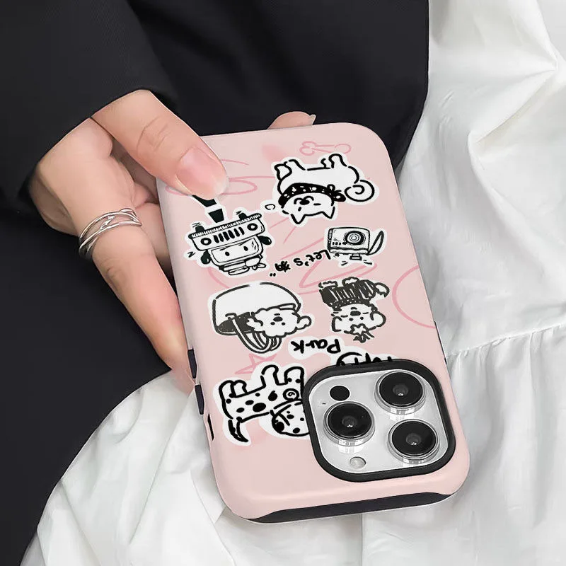 INS Cute Cartoon Shiba Dog Case for IPhone 15 14 13 Pro Max 14 PLUS 12 11 Pro Plus SE2 XR XS MAX 7 8 Shockproof Ultra Thin Cover