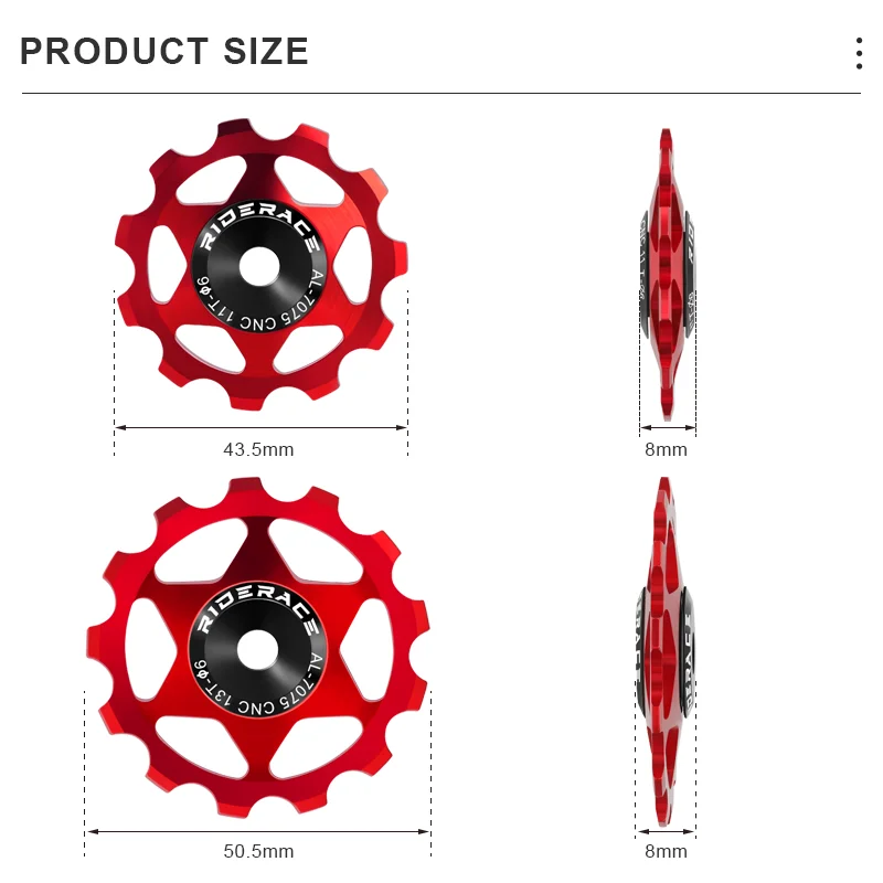Rueda de cambio trasero para bicicleta y guía rodamiento desviador - imagen 4