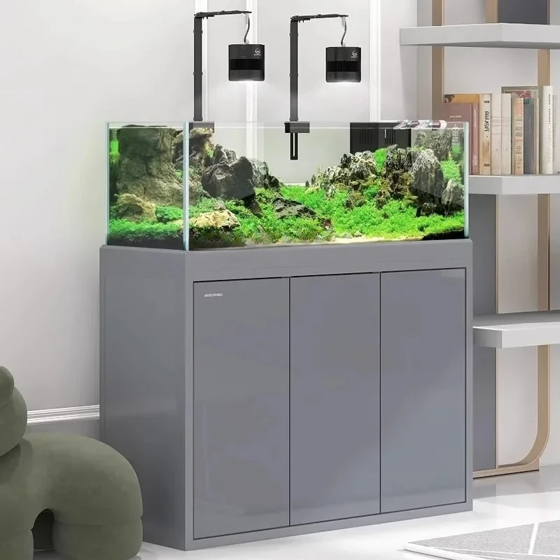 Ecological fish tank bottom filter living room landscaping ultra-white glass  aquatic plant tank aquarium new model