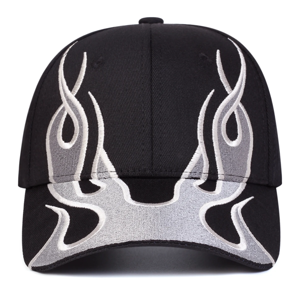 قبعات بيسبول مطرزة باللهب للجنسين، قبعات كاجوال قابلة للتعديل للربيع والخريف، قبعة واقية من الشمس في الهواء الطلق