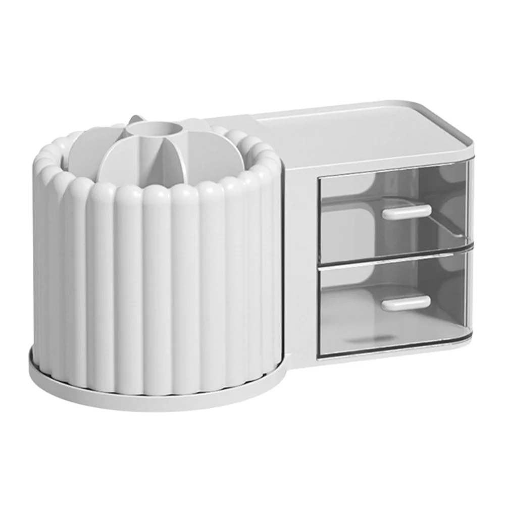 

Multi-Function Rotating Brush Organizer for Desk Storage of Makeup Brushes Pens Pencils Sharpeners Sundries Tidy