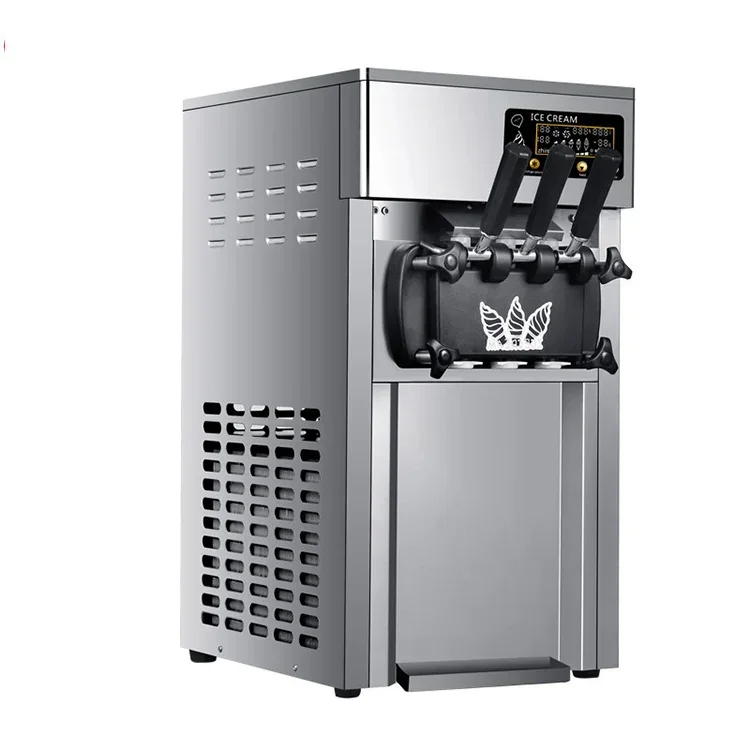 For Two Storage Tanks Ice Cream Machine Support Fresh Keeping Expansion Pump Mixed Soft Flavor Ice Cream Machine