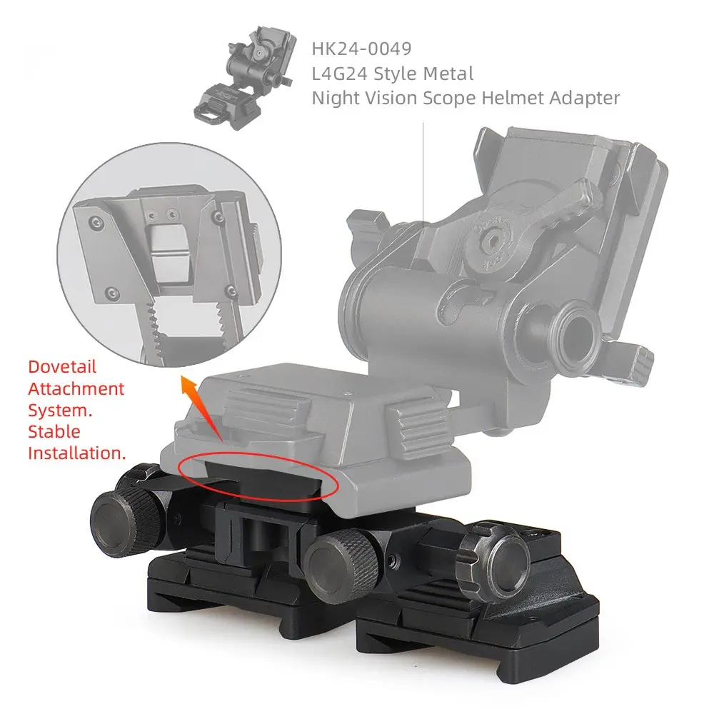 Imagem -03 - Óculos de Visão Noturna para Caça Binóculos Nvg Ponte M24 Recon Capacete Adaptador de Montagem Rápida l4 G24 Capacete de Montagem