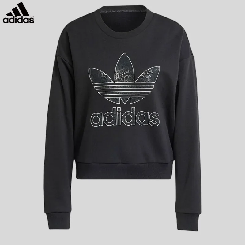 Adidas Split-Neck Pullover Sweater with Hood - Fashionably Loose Fit - Winter Hiking Top JN7291 - 1 PCS