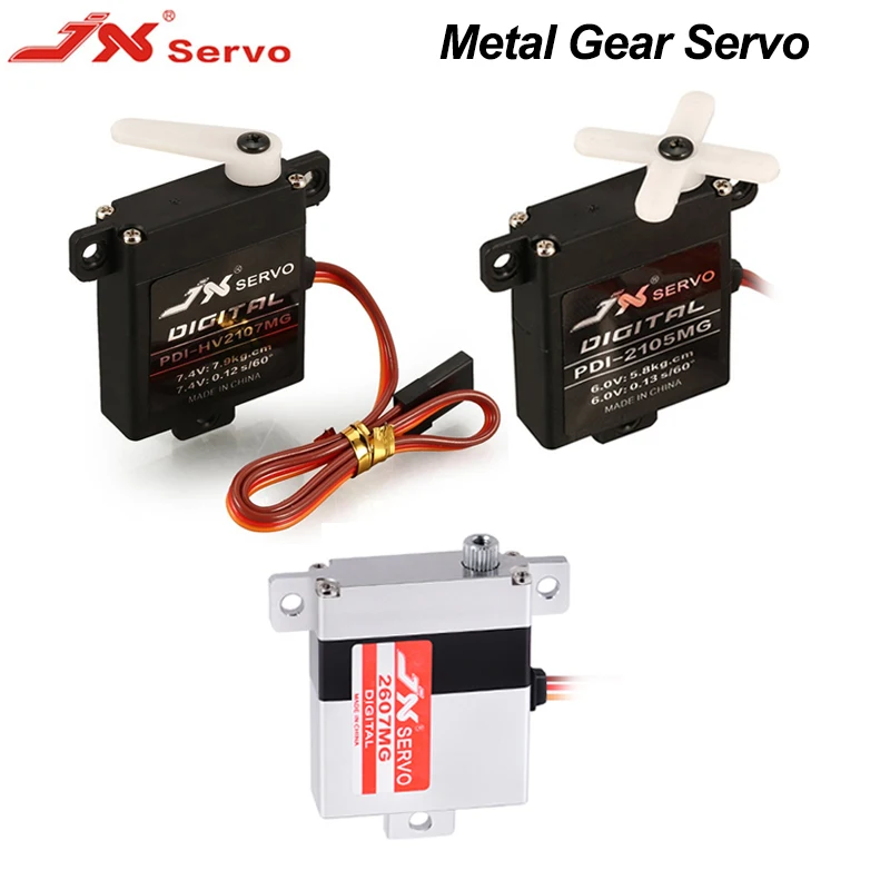 JX Servo 5.8KG 7.2KG 7.9KG Large Torque Metal Gear Core Motor Mini Servo for RC Fixed Wing Airplane Aircraft Helicopter Model