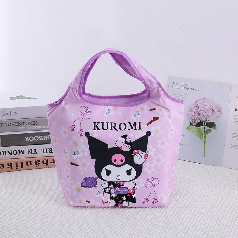 Kawaii Anime Lunch Box Bag Kuromi Hellokts My Melody Kimono Series borsa isolante borsa da Picnic ad alta capacità custodia regalo giocattolo