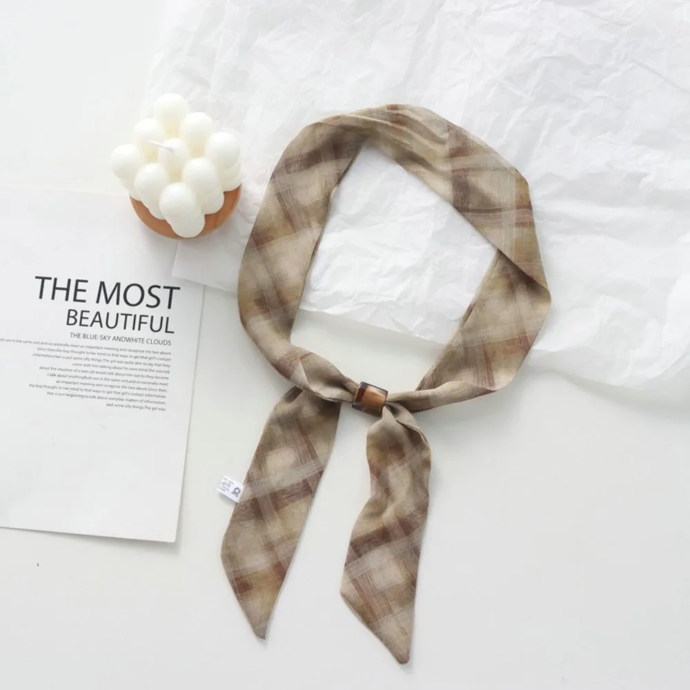 

Fashion Printed Flowers Floral Silk Scarf Long Retro Hair Band Versatile Polyester Silk Scarves