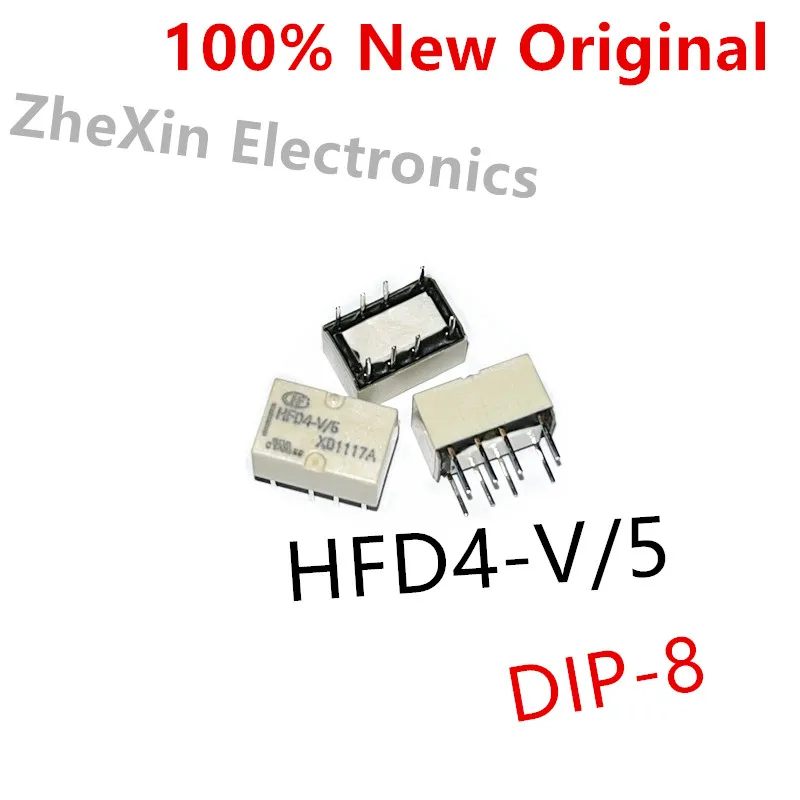 10PCS/Lot   HFD4-V/5 、HFD4-V/12 、HFD4-V/24   DIP-8   New Original Signal Relay  HFD4-V-5 、HFD4-V-12 、HFD4-V-24