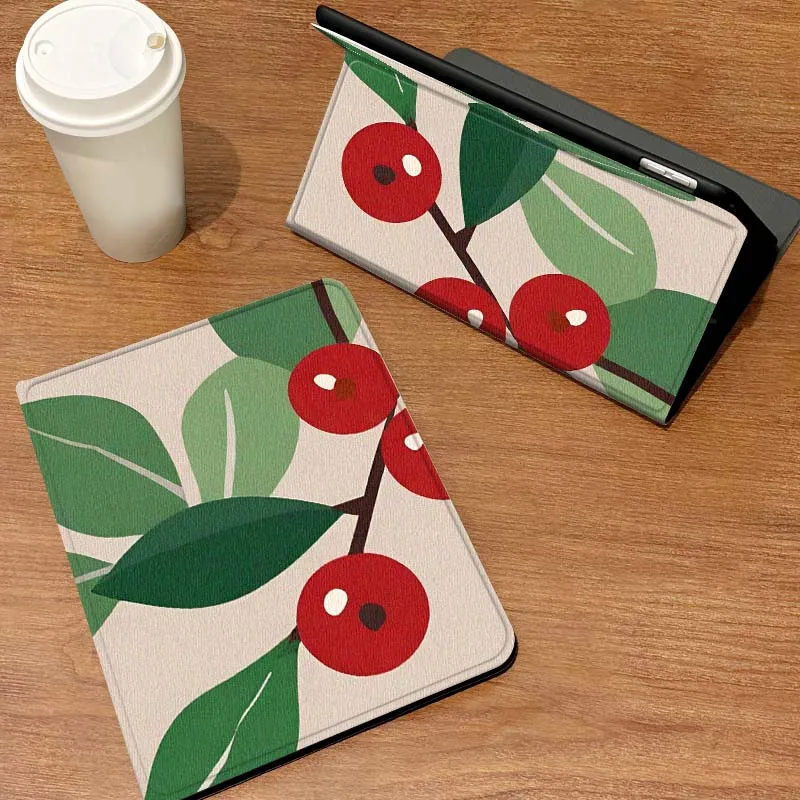 

Cartoon Peach Fruit Pattern For Samsung Galaxy Tab S6 S7 S8 S9 S10 S11 FE Plus Lite Tablet Case
